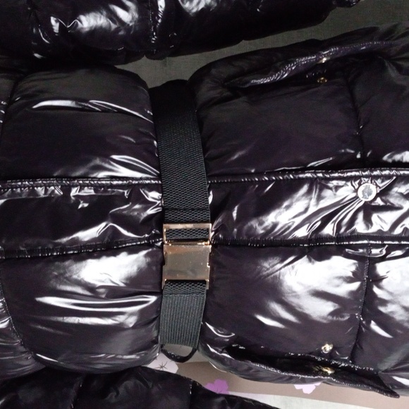 Michael Kors puff coat black with faux fur zippered hood. Med. NEW - Picture 2 of 13